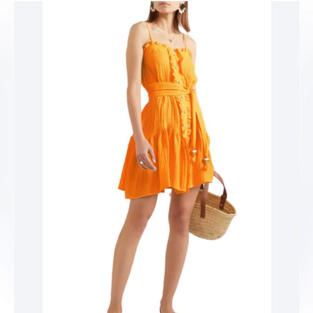Lisa Marie Fernandez Gauzy Coverup Dress with Belt